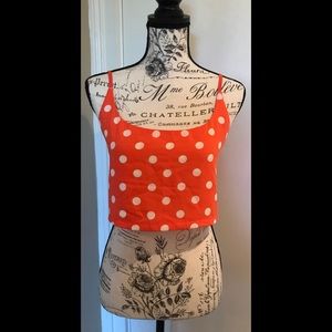 Crop Top Orange Polka dot Sz L